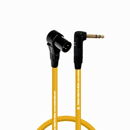 Coluber Cable Right Angle XLR Male to Right Angle 1/4" TRS 3-pin connector