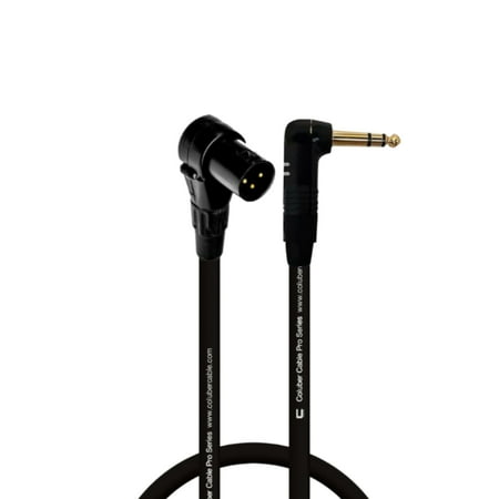 Coluber Cable Right Angle XLR Male to Right Angle 1/4" TRS 3-pin connector