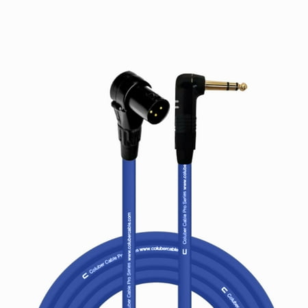 Coluber Cable Right Angle XLR Male to Right Angle 1/4" TRS 3-pin connector