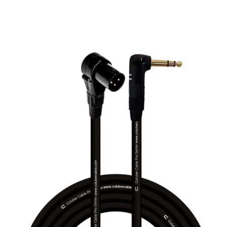 Coluber Cable Right Angle XLR Male to Right Angle 1/4" TRS 3-pin connector
