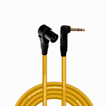 Coluber Cable Right Angle XLR Male to Right Angle 1/4" TRS 3-pin connector