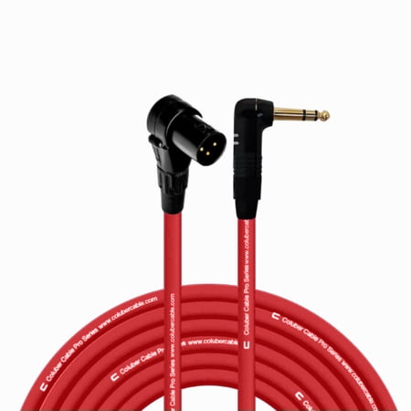 Coluber Cable Right Angle XLR Male to Right Angle 1/4" TRS 3-pin connector