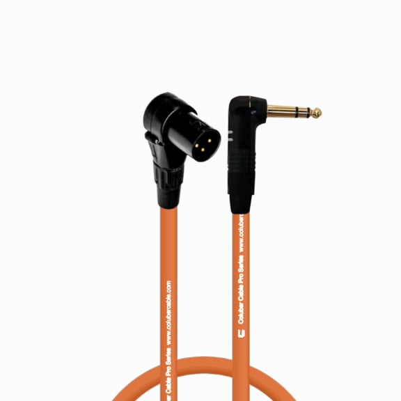 Coluber Cable Right Angle XLR Male to Right Angle 1/4" TRS 3-pin connector