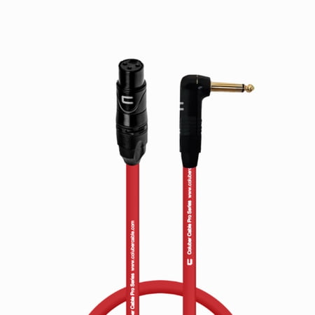 Coluber Cable Unbalanced XLR Cable Female to Right Angle 1/4" TS Connector