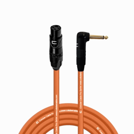Coluber Cable Unbalanced XLR Cable Female to Right Angle 1/4" TS Connector