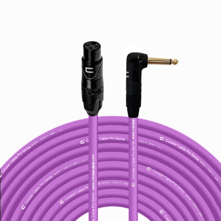 Coluber Cable Unbalanced XLR Cable Female to Right Angle 1/4" TS Connector