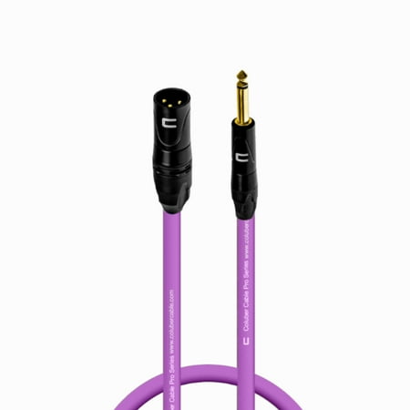 Coluber Cable - Unbalanced XLR Cable Male-1/4" TS Audio and Microphone Cable 0.5ft