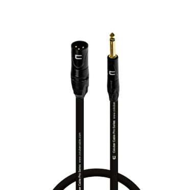 Coluber Cable - Unbalanced XLR Cable Male-1/4" TS Audio and Microphone Cable 0.5ft