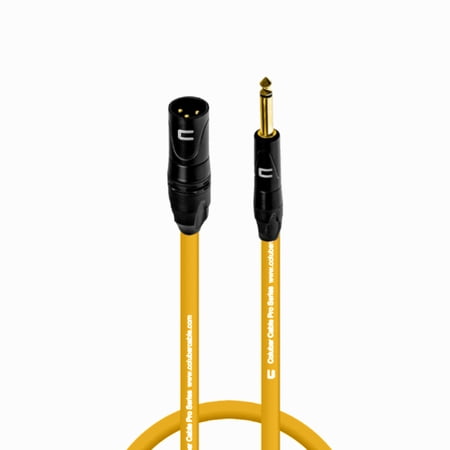 Coluber Cable - Unbalanced XLR Cable Male-1/4" TS Audio and Microphone Cable 1.5ft