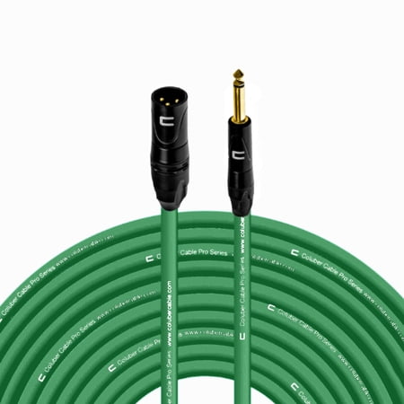 Coluber Cable - Unbalanced XLR Cable Male-1/4" TS Audio and Microphone Cable 100ft