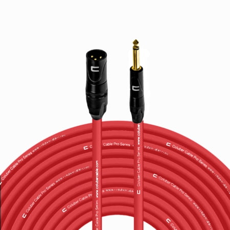 Coluber Cable - Unbalanced XLR Cable Male-1/4" TS Audio and Microphone Cable 100ft