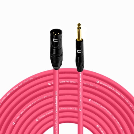 Coluber Cable - Unbalanced XLR Cable Male-1/4" TS Audio and Microphone Cable 100ft
