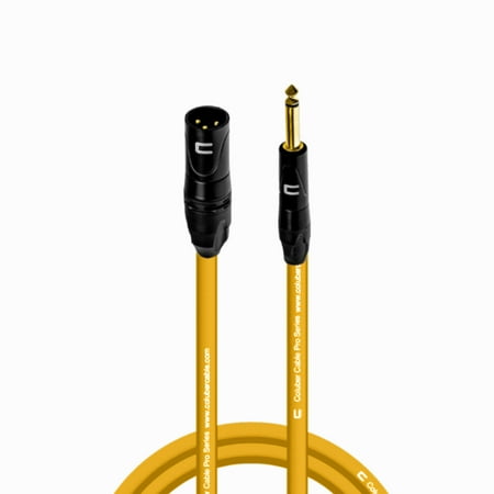 Coluber Cable - Unbalanced XLR Cable Male-1/4" TS Audio and Microphone Cable 10ft