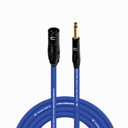 Coluber Cable - Unbalanced XLR Cable Male-1/4" TS Audio and Microphone Cable 15ft