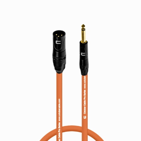 Coluber Cable - Unbalanced XLR Cable Male-1/4" TS Audio and Microphone Cable 1ft