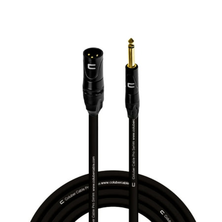 Coluber Cable - Unbalanced XLR Cable Male-1/4" TS Audio and Microphone Cable 25ft