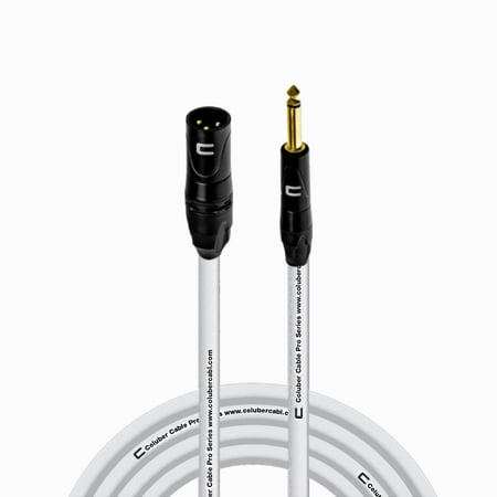 Coluber Cable - Unbalanced XLR Cable Male-1/4" TS Audio and Microphone Cable 30ft