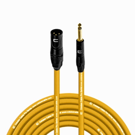 Coluber Cable - Unbalanced XLR Cable Male-1/4" TS Audio and Microphone Cable 35ft