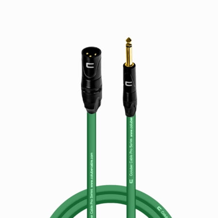 Coluber Cable - Unbalanced XLR Cable Male-1/4" TS Audio and Microphone Cable 6ft