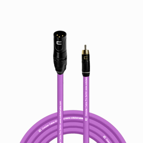 Coluber Cable Unbalanced XLR Cable Male to RCA Pro Audio Music Connector