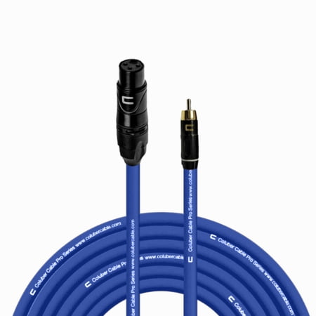 Coluber Cable Unbalanced XLR Female Cable to RCA Male - Pro 3-Pin Connector
