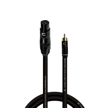 Coluber Cable Unbalanced XLR Female Cable to RCA Male - Pro 3-Pin Connector