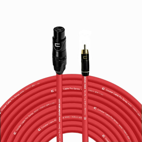 Coluber Cable Unbalanced XLR Female Cable to RCA Male - Pro 3-Pin Connector