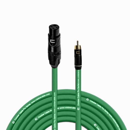 Coluber Cable Unbalanced XLR Female Cable to RCA Male - Pro 3-Pin Connector