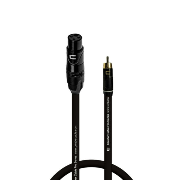 Coluber Cable Unbalanced XLR Female Cable to RCA Male - Pro 3-Pin Connector