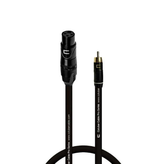 Coluber Cable Unbalanced XLR Female Cable to RCA Male - Pro 3-Pin Connector