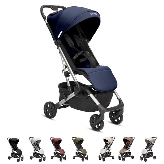 Colugo Compact Stroller - One Hand Fold Lightweight Stroller, Travel Stroller with Rain Cover, Backpack and Cup Holder, Navy