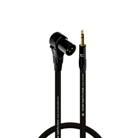Columber Cable - Right Angle 3-Pin XLR Male to 3.5 TRS Male 3-Pin Connector