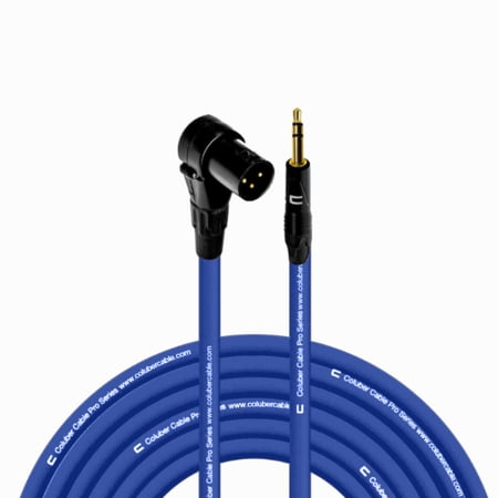 Columber Cable - Right Angle 3-Pin XLR Male to 3.5 TRS Male 3-Pin Connector
