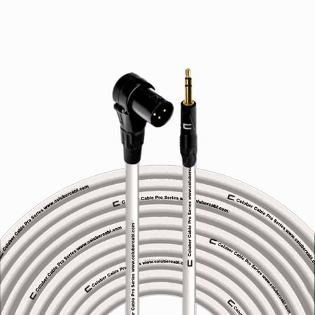 Columber Cable - Right Angle 3-Pin XLR Male to 3.5 TRS Male 3-Pin Connector