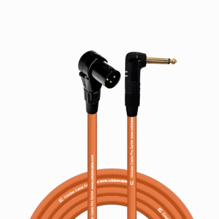 Columber Cable - Right Angle XLR Male to Right Angle 1/4" TS 3-Pin Connector