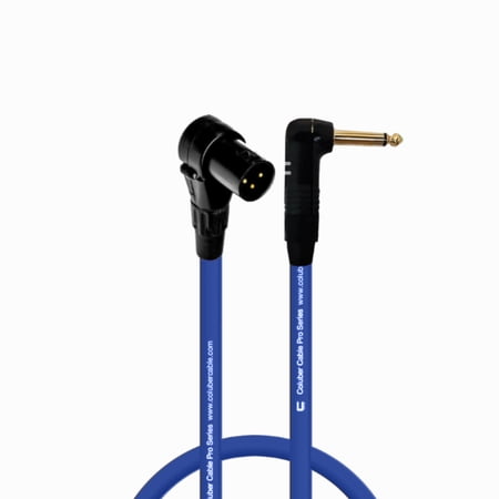 Columber Cable - Right Angle XLR Male to Right Angle 1/4" TS 3-Pin Connector