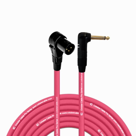Columber Cable - Right Angle XLR Male to Right Angle 1/4" TS 3-Pin Connector