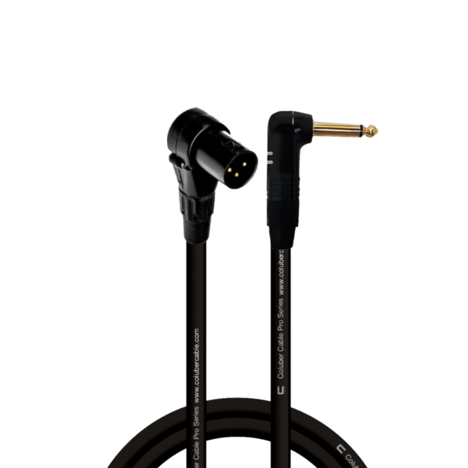 Columber Cable - Right Angle XLR Male to Right Angle 1/4
