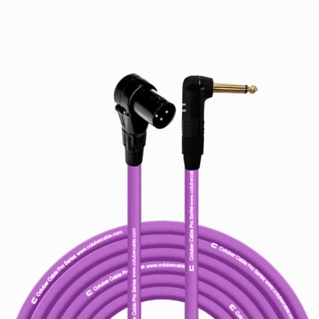Columber Cable - Right Angle XLR Male to Right Angle 1/4" TS 3-Pin Connector