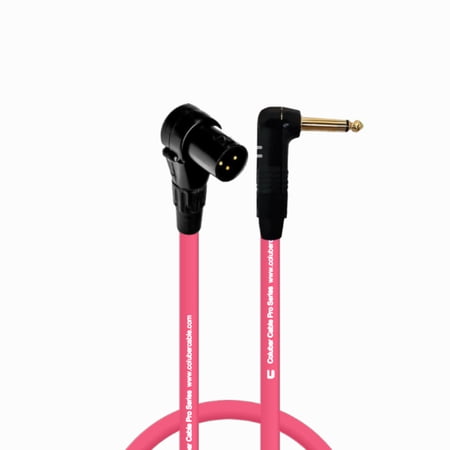 Columber Cable - Right Angle XLR Male to Right Angle 1/4" TS 3-Pin Connector