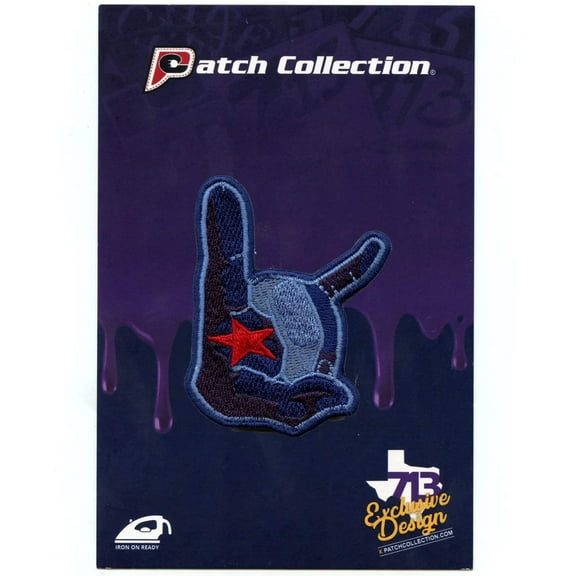 Columbia Blue Bull Hand Patch Athletes Sports Fanatic Embroidered Iron On