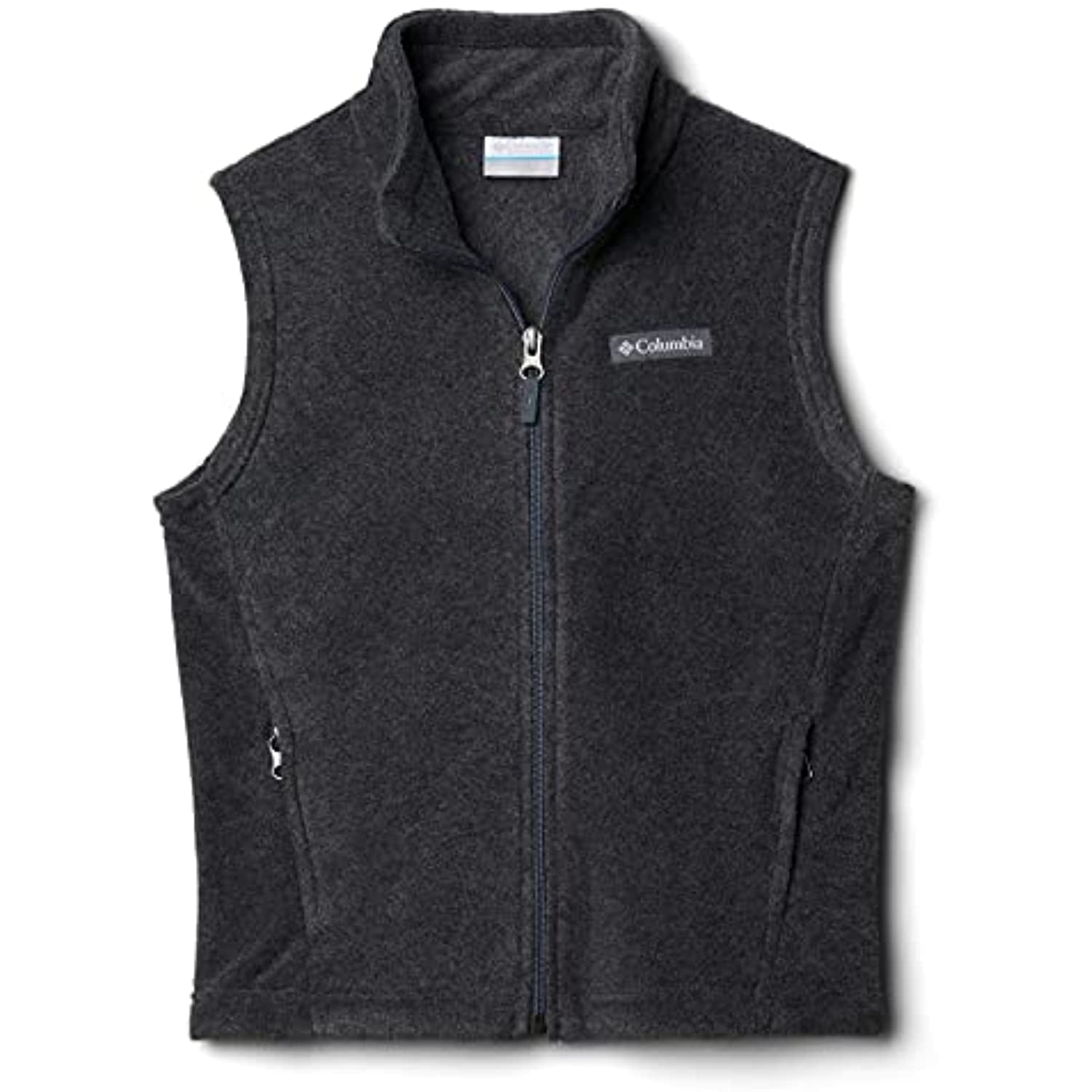 Columbia Boys Little Steens Mountain Fleece Vest Charcoal Heather X Small Petite