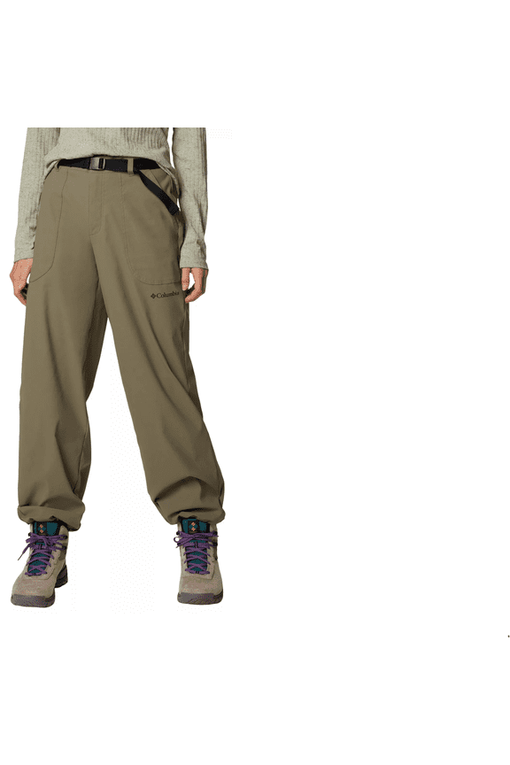 Brea Falls Nylon Pants for Ladies - Stone Green - M - Regular