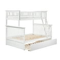 thumbnail image 1 of Columbia Bunk Bed Twin over Full with Full Size Urban Trundle Bed in White, 1 of 7