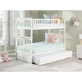 thumbnail image 1 of AFI Columbia Bunk Bed Twin over Twin with Twin Size Urban Trundle Bed, White, 1 of 8
