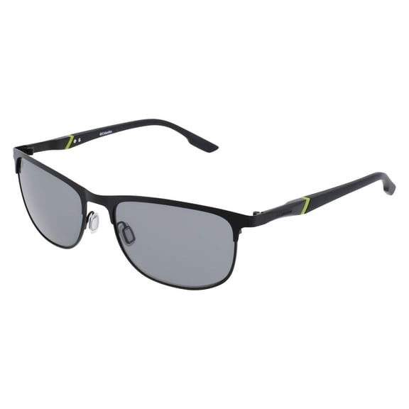 Columbia C117S Full Rim Rectangle Satin Black Sunglasses