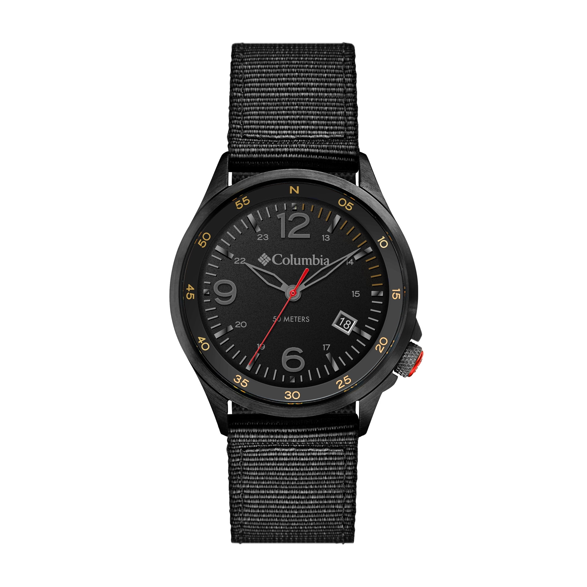 Columbia Canyon Ridge Black 3-Hand Date Black Nylon Watch