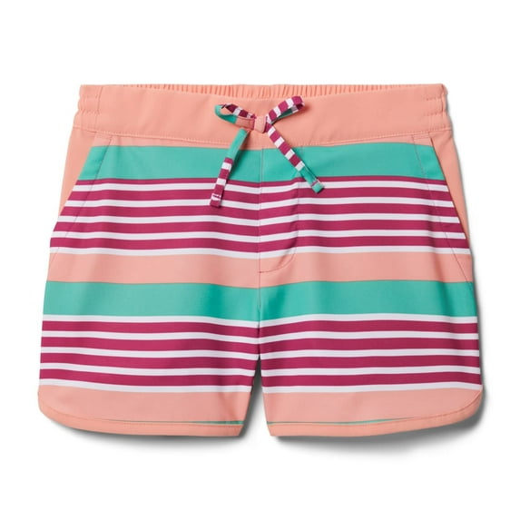 Columbia Youth Girls Sandy Shores Boardshort, Wild Fuchsia Milo Stripe, Large