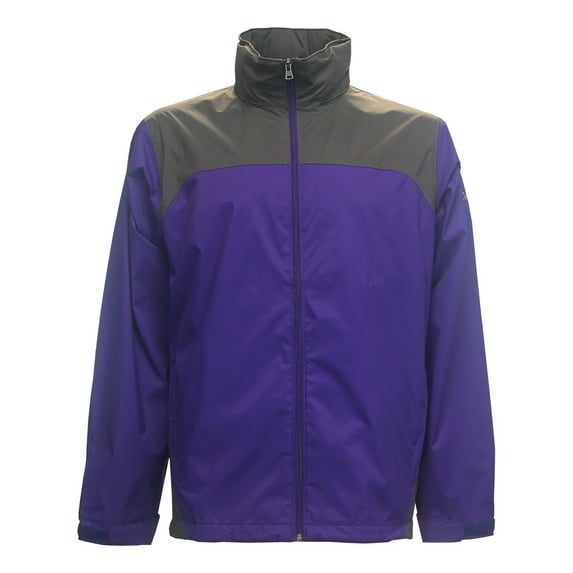 Columbia Golf Men's Glennaker Lake Waterproof Full-Zip Jacket, Small Purple/Gray -