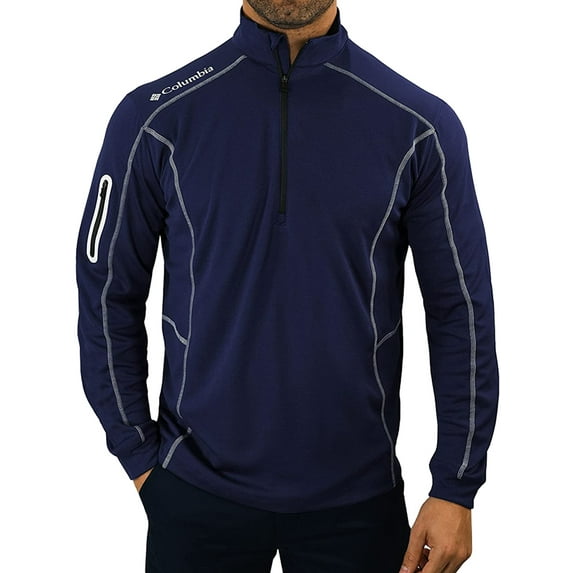 Columbia Golf Men's Omni-Wick Shotgun 1/4 Zip Pullover, Large Navy -